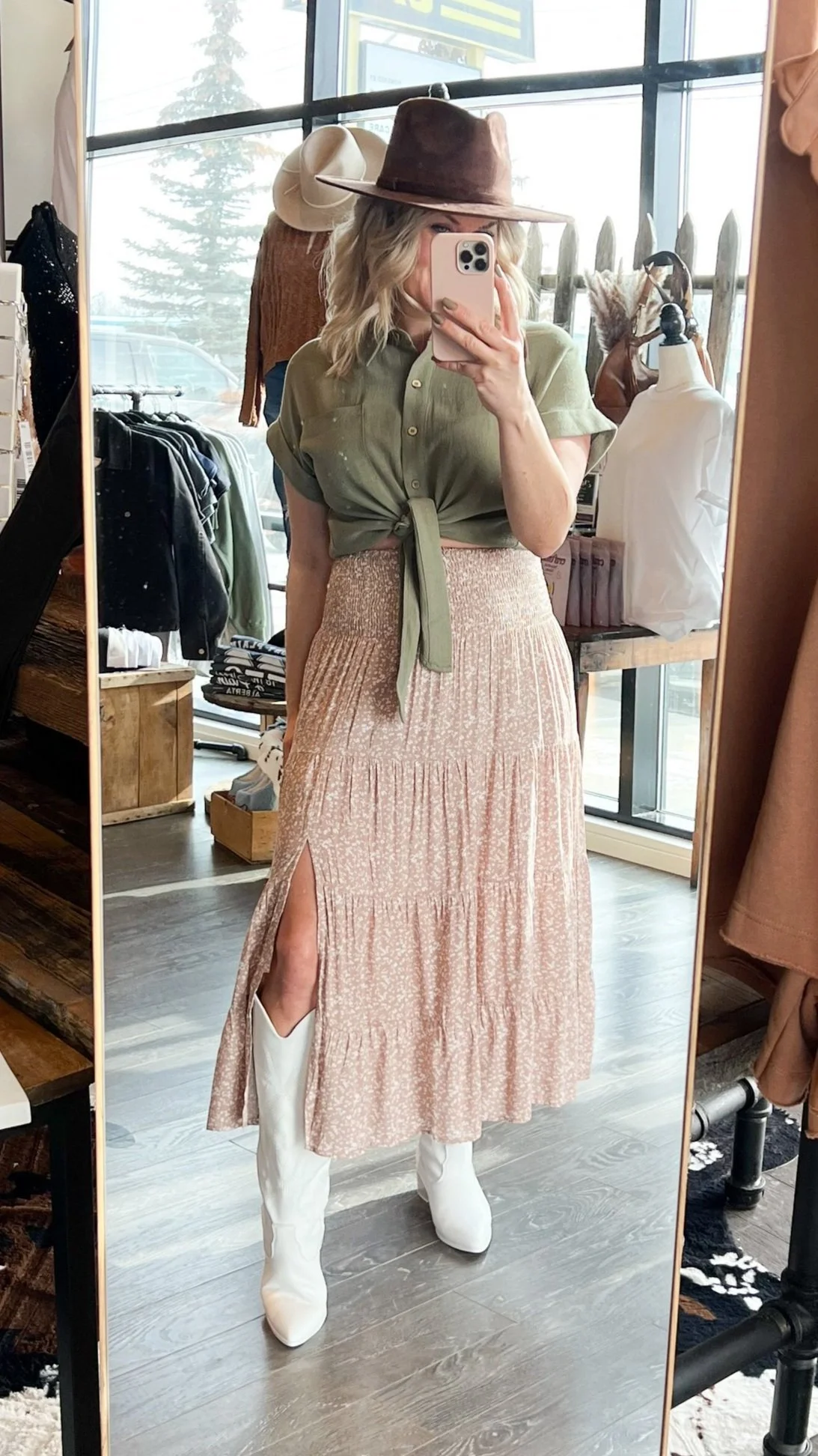 Skirt cowboy boots deals
